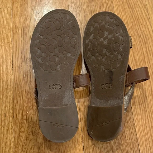 Coach Women's Sandals in Brown and Tan - Picture 3 of 4